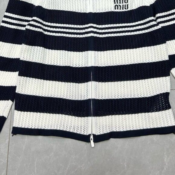 Miu Miu  Women's Knit Cardigan Blue Top - Picture 5 of 5